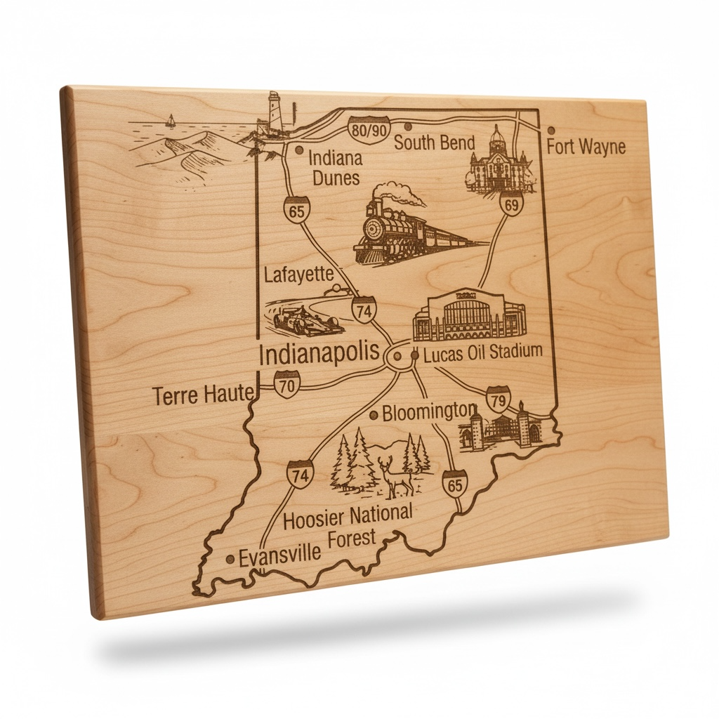 Indiana Landmark Cutting Board