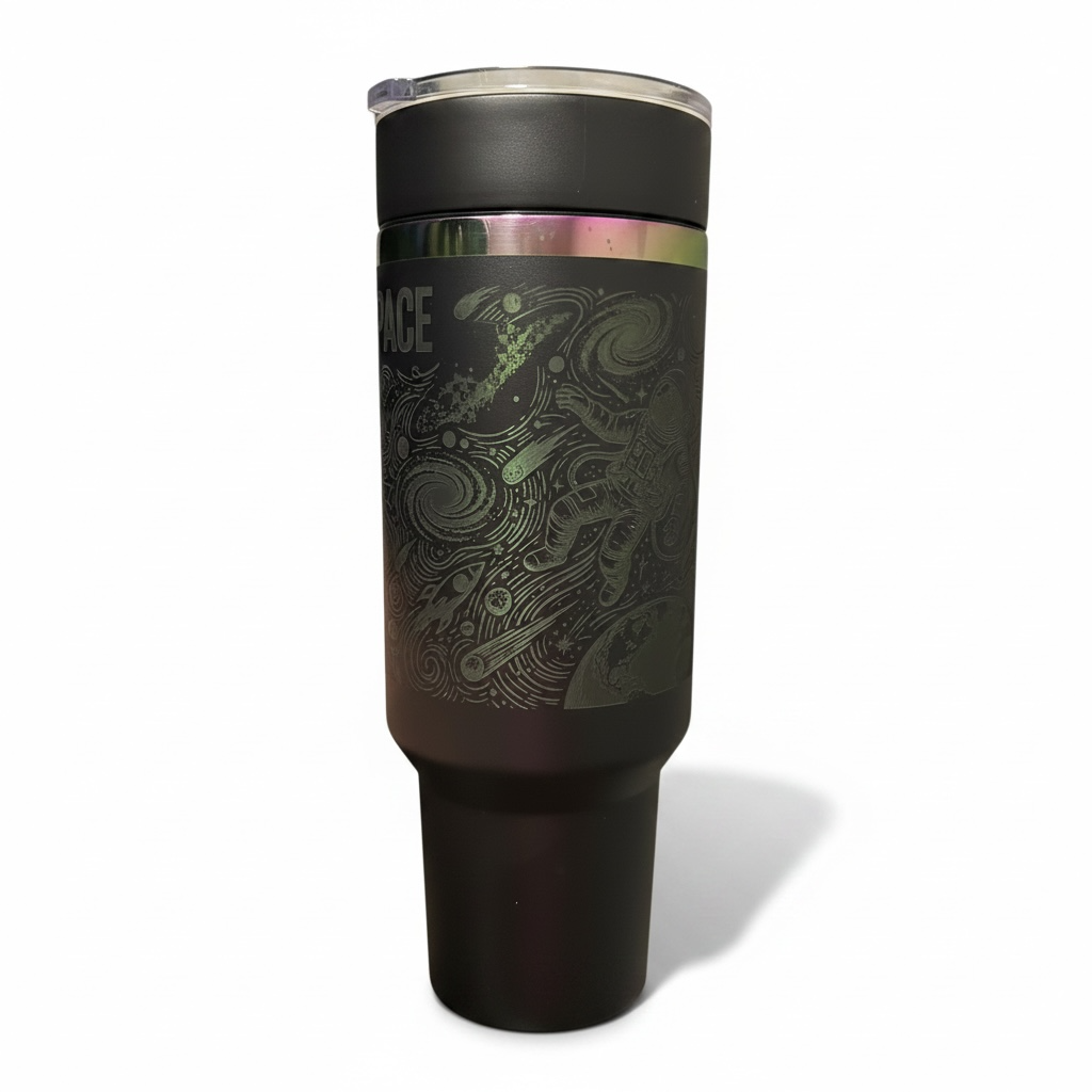 I Need Space engraved 40oz tumbler