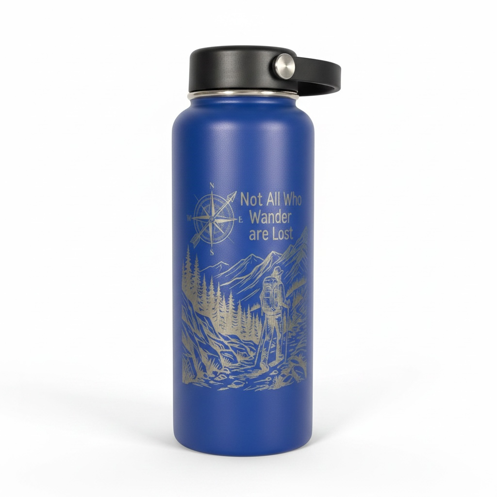 Not All Who Wander are Lost…. 32oz hydro water bottle