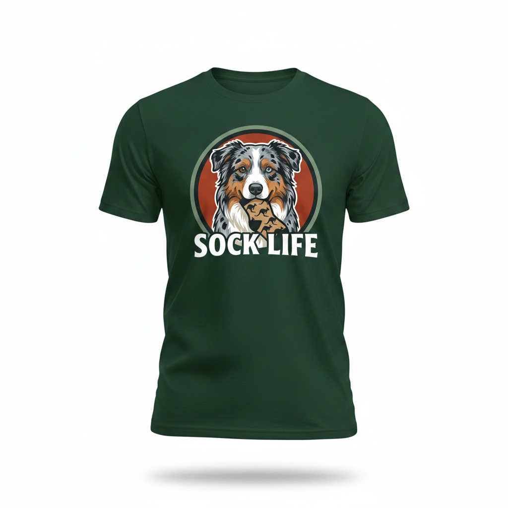 Australian Shepherd Sock Life TShirt