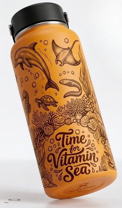 Time for Vitamin Sea 32oz water bottle