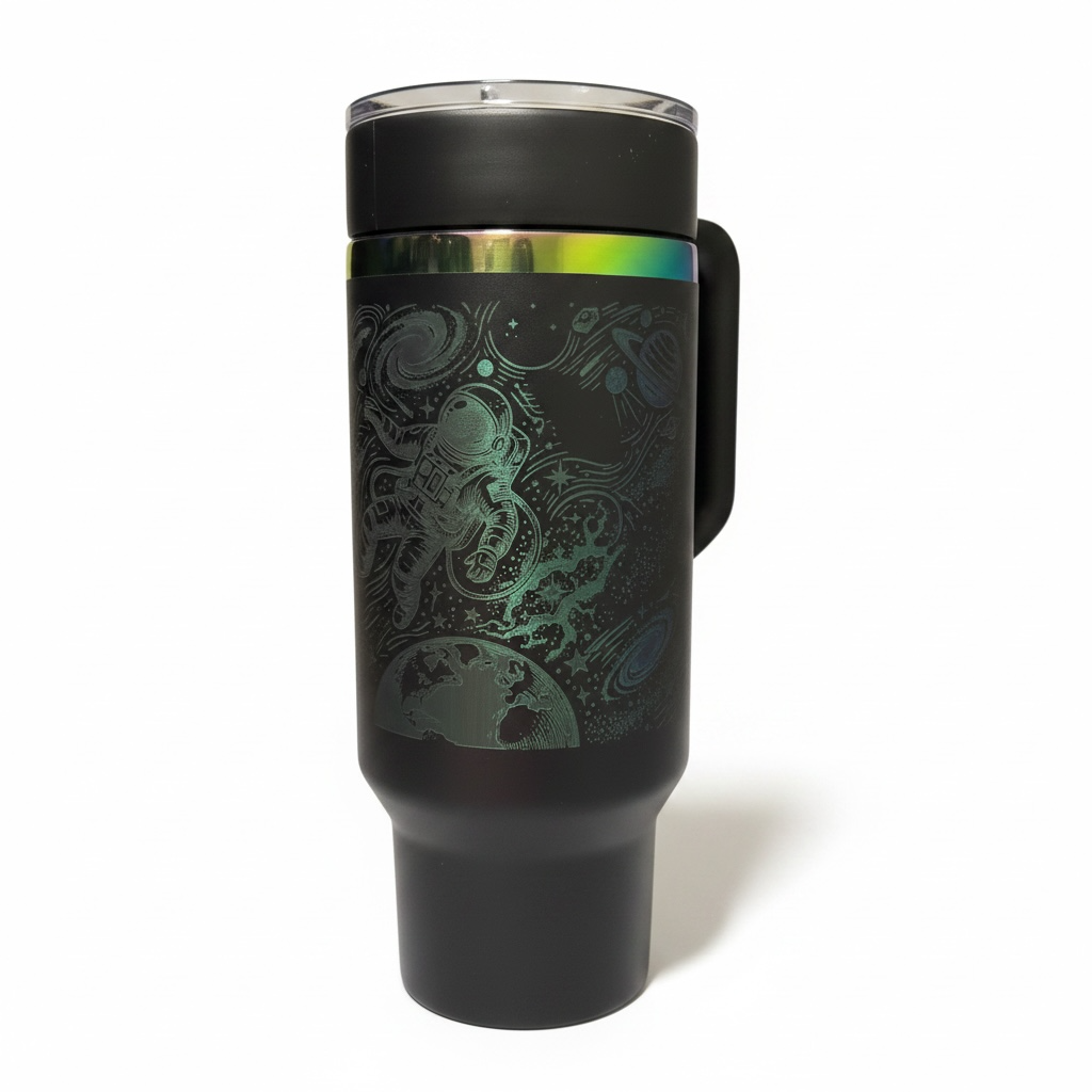 I Need Space engraved 40oz tumbler